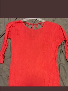 Women's pink Cutout Back Casual Top
